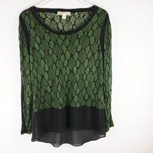 MICHAEL by Michael Kors Snakeskin Print Top